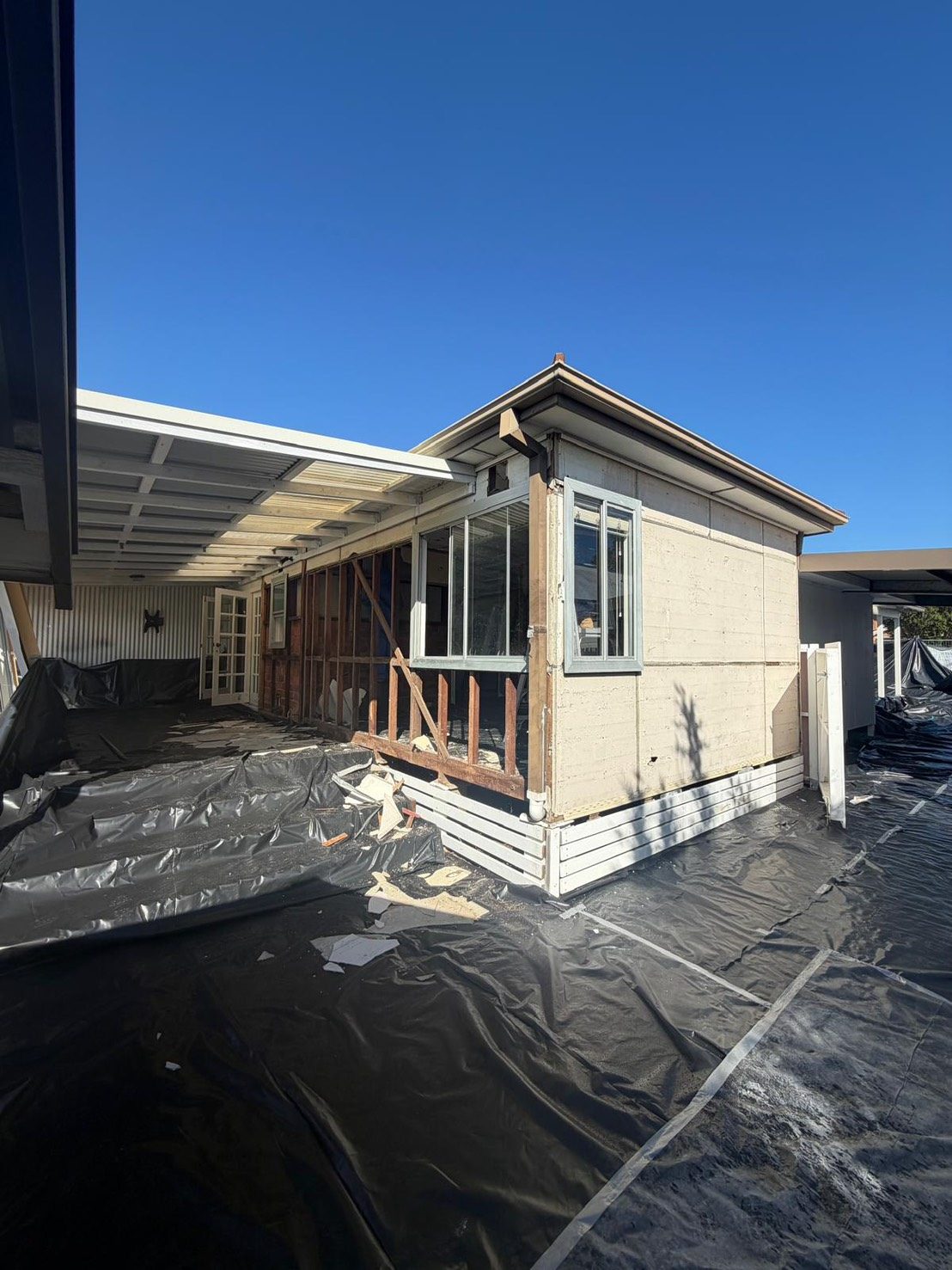 Asbestos removal job site — servicing Ashfield