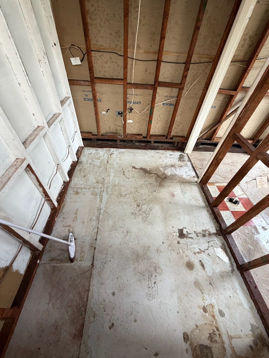 Exposed ceiling joists and timber framing